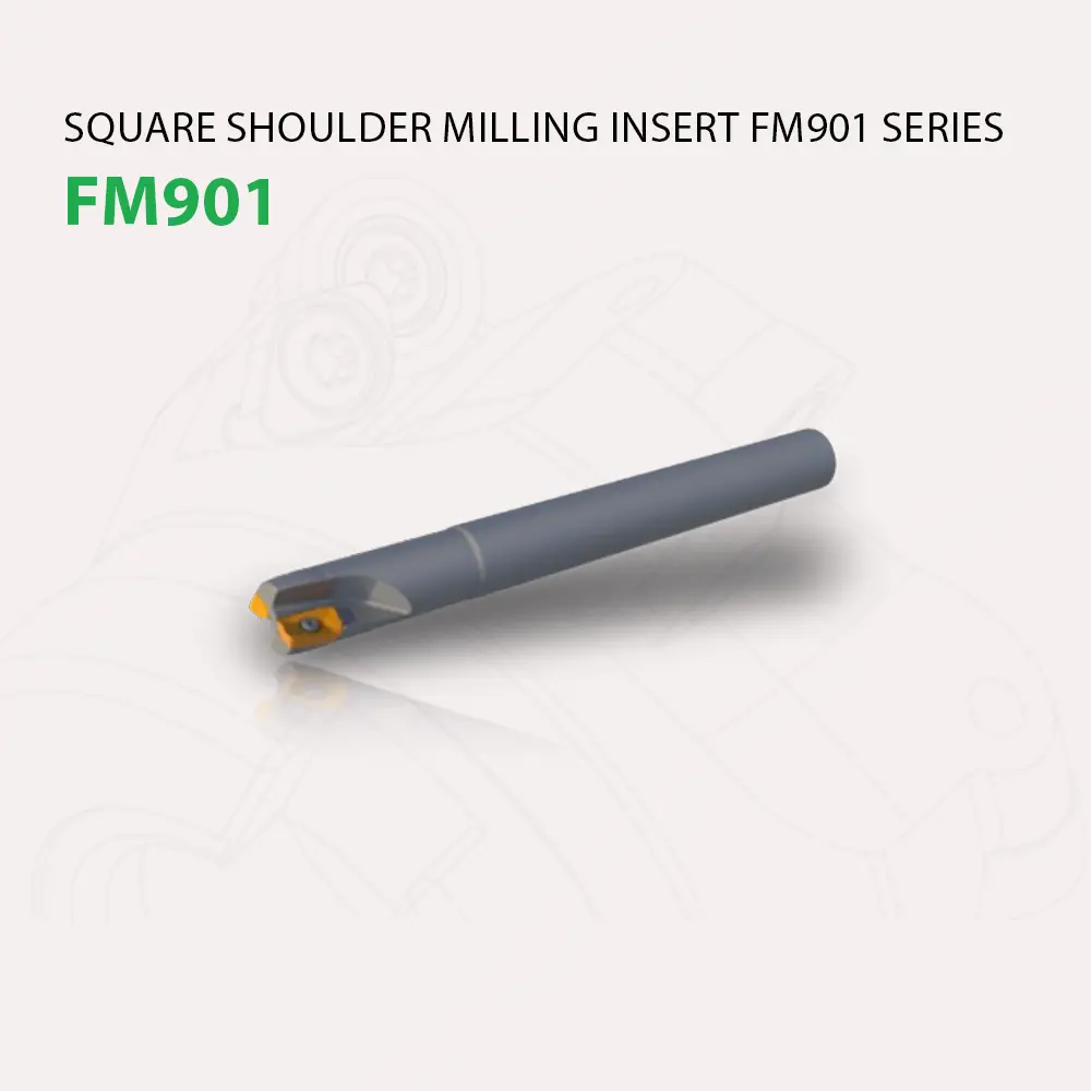 Dao phay vai vuông FM901 dạng cán trụ với các option chiều dài